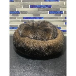 FABULOUS FURS FOR ANIMAL LOVERS | Women’s Brown Faux Fur Hat Size: Small
